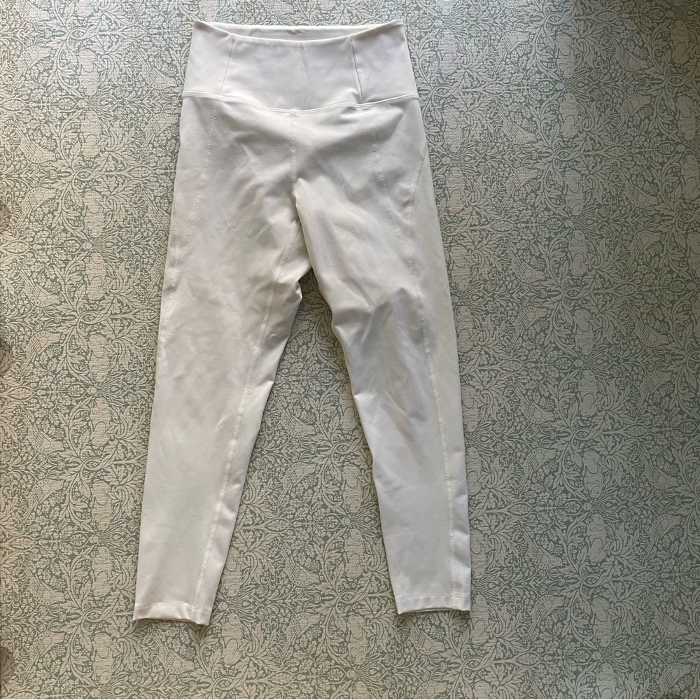 Girlfriend Collective Ivory Cream Off-White High-Rise 7/8 Leggings